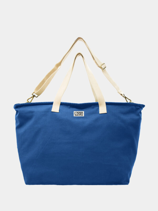 Sac week-end publicitaire coton bio Jade Bleu roi